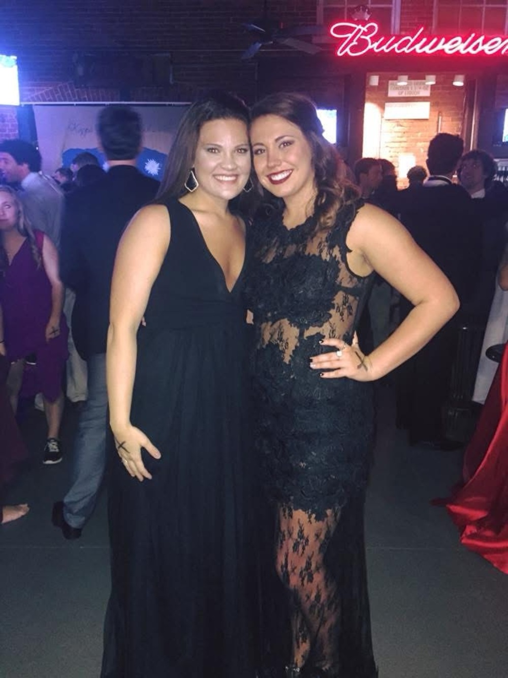 Ark & Co Black Lace Maxi Dress with Sheer Skirt